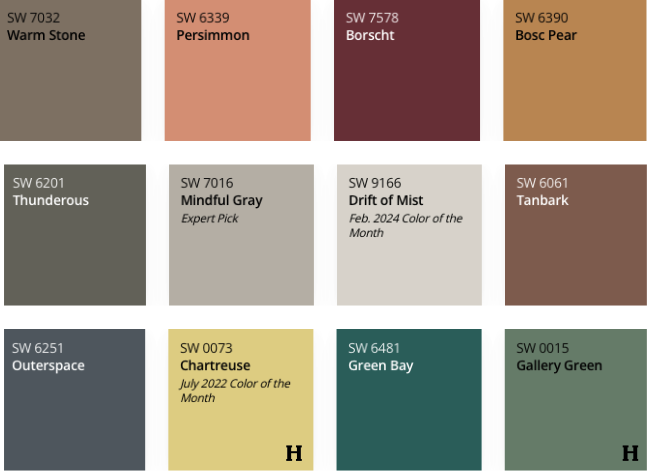 Sherwin Williams Color Mix 2025 - Wellsping Palette